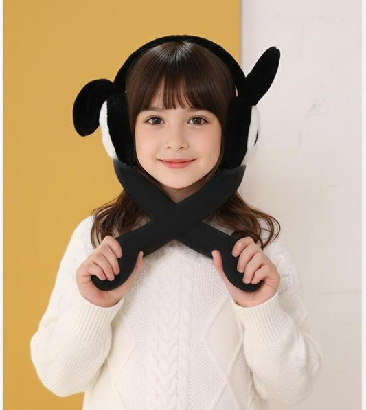 Kids Winter Earmuffs With Moving Rabbit Ear Cover for Women Girls Woolen Plush Casual Ear Warmer Fashion Accessories Windproof Ear Muff Headphone | Above 5 years Freesize|B0G3QPJ5QK