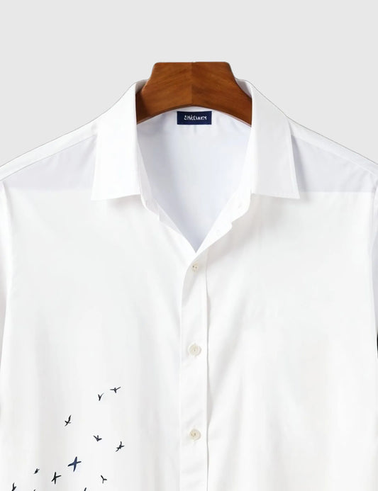 Blue Shade Men's Half Sleeves Printed Shirt Exclusive