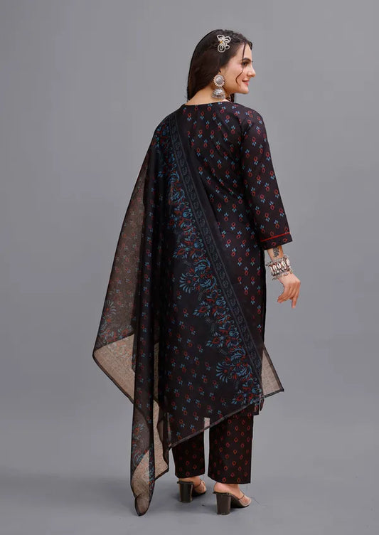 Blue_Cotton_Kurti_Pant_Dupatta_Set_For_Women