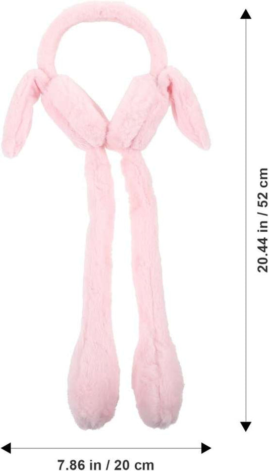 Cute Rabbit Bunny Design Soft Foldable Ear Moving Earmuff