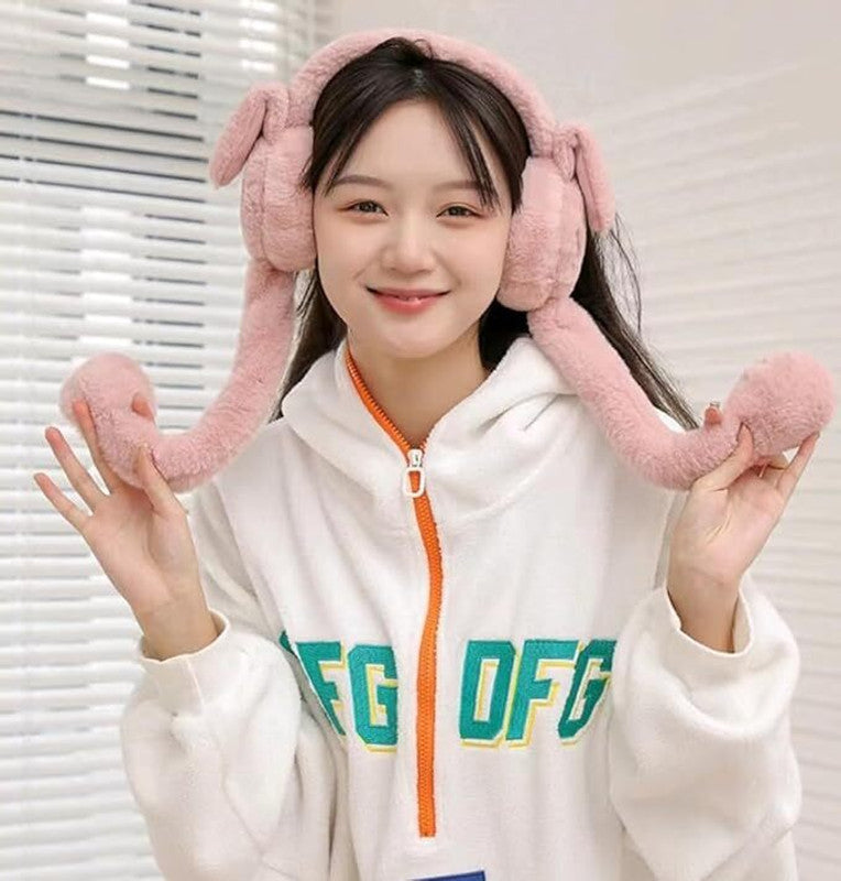 Cataloon Cute Jumping Rabbit Ear Muffs