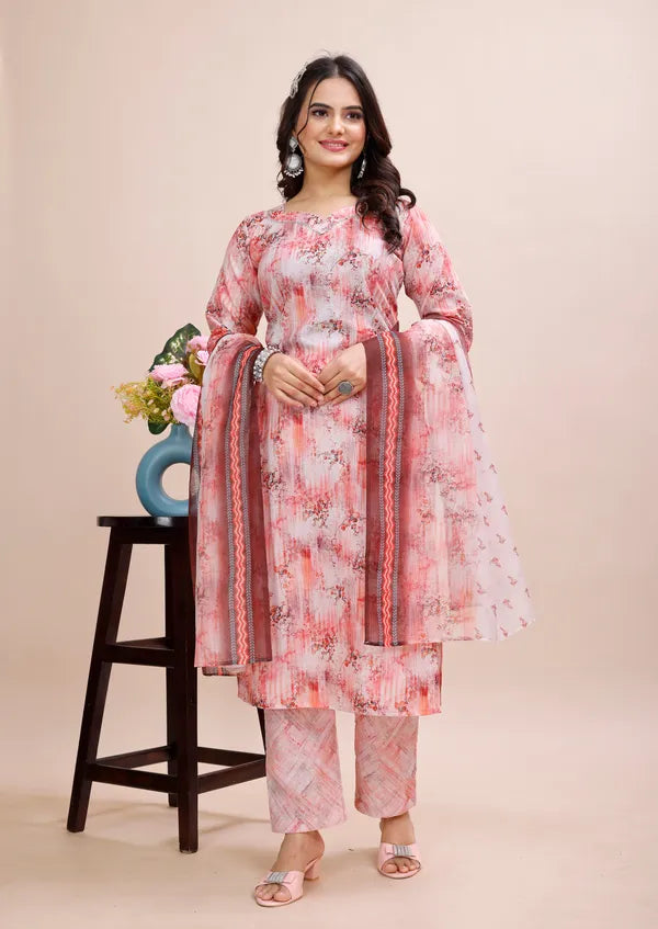 Pink_Cotton_Kurti_Pant_Dupatta_Set_For_Women
