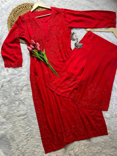 Noor Special Soft Rayon 2-Piece Kurta Plazo Combo ? Soft & Comfort