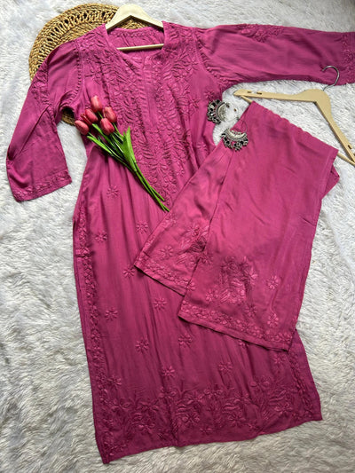 Noor Special Soft Rayon 2-Piece Kurta Plazo Combo ? Soft & Comfort