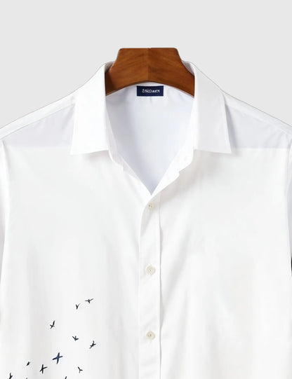 Blue Shade Men's Half Sleeves Printed Shirt Exclusive