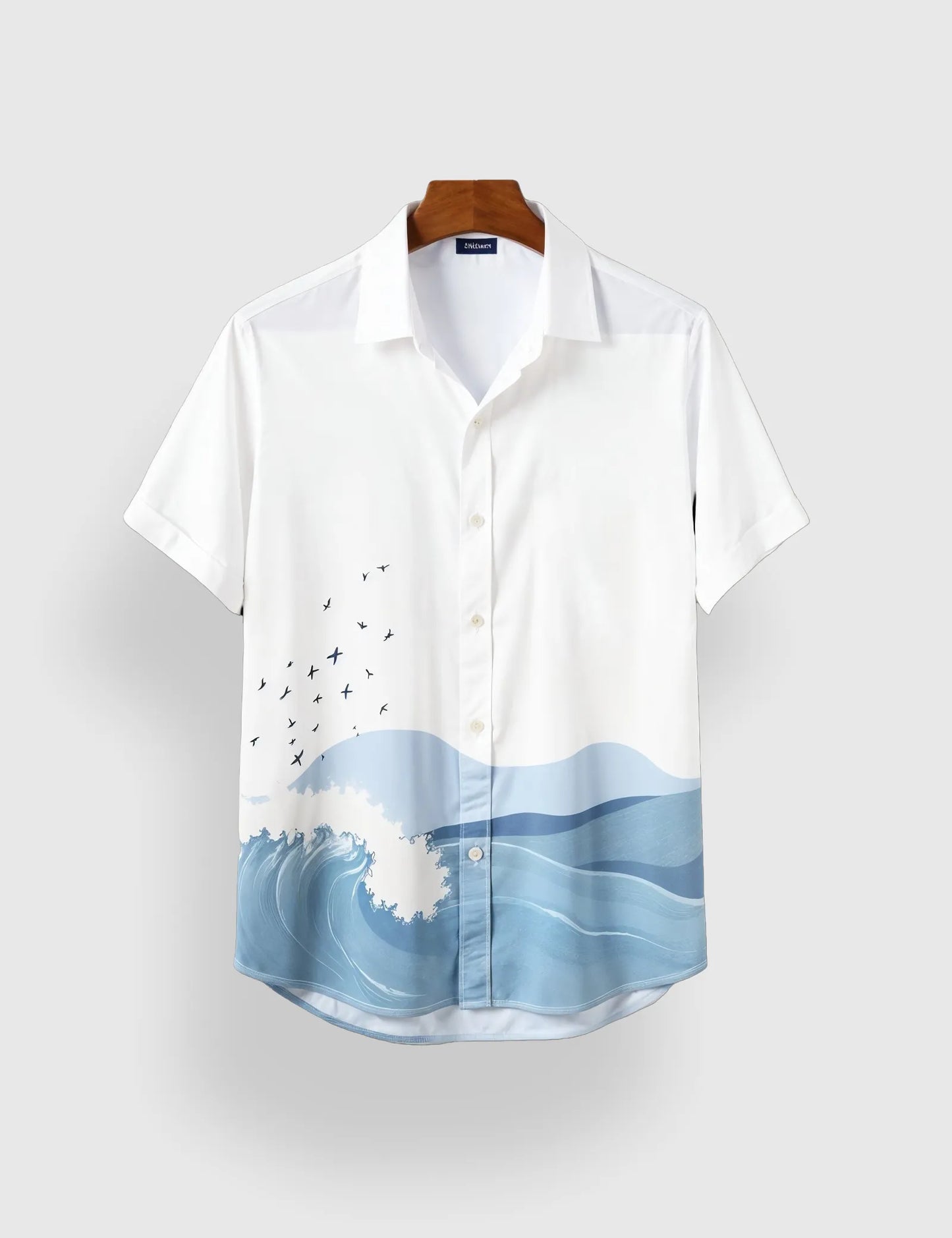 Blue Shade Men's Half Sleeves Printed Shirt Exclusive