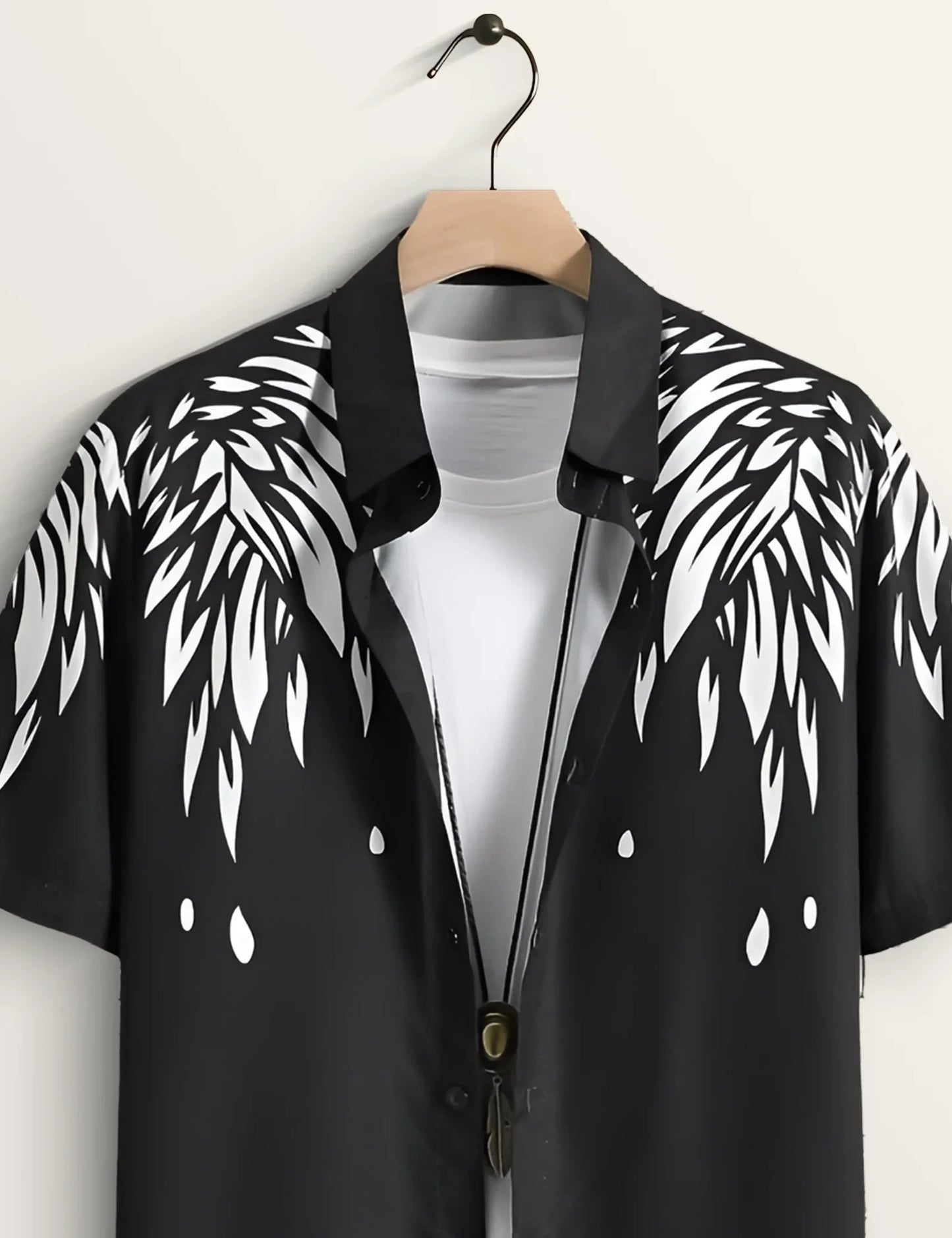 Black Splash Printed Essential Everyday Cotton Shirt for Men