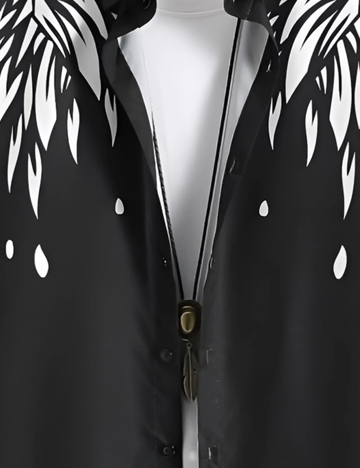 Black Splash Printed Essential Everyday Cotton Shirt for Men