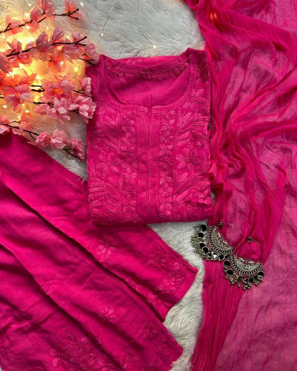 Noor Special Soft Rayon 2-Piece Kurta Plazo Combo ? Soft & Comfort