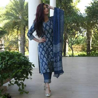 Navy_Blue_Cotton_Kurta_Set_with_Dupatta_for_Women