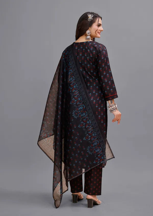 Blue_Cotton_Kurti_Pant_Dupatta_Set_For_Women