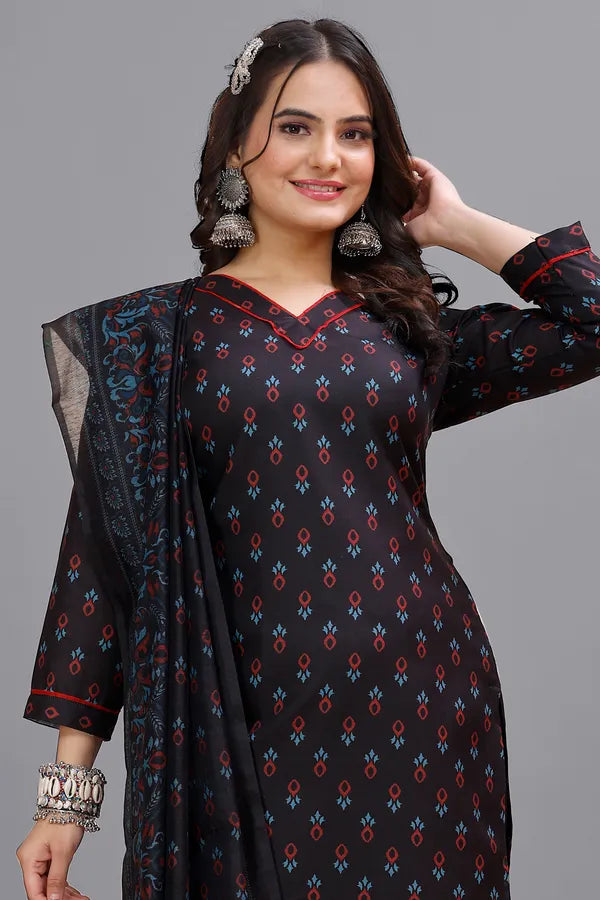 Blue_Cotton_Kurti_Pant_Dupatta_Set_For_Women