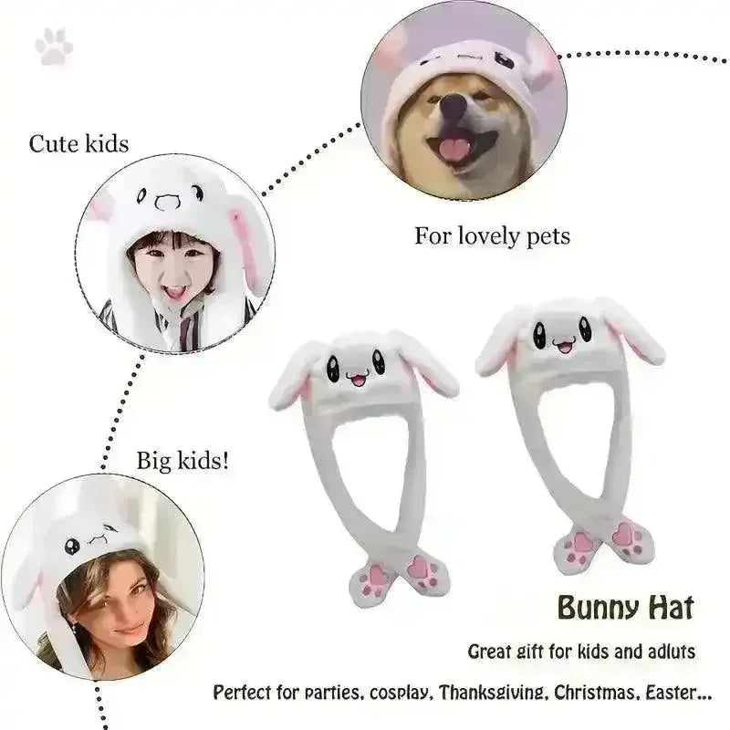 Bunny Plush Ear Moving Hat with Lights - Bear Hugs