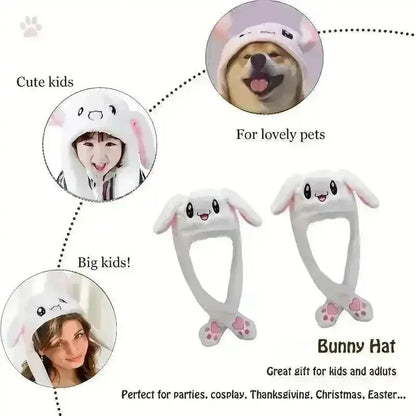 Bunny Plush Ear Moving Hat with Lights - Bear Hugs