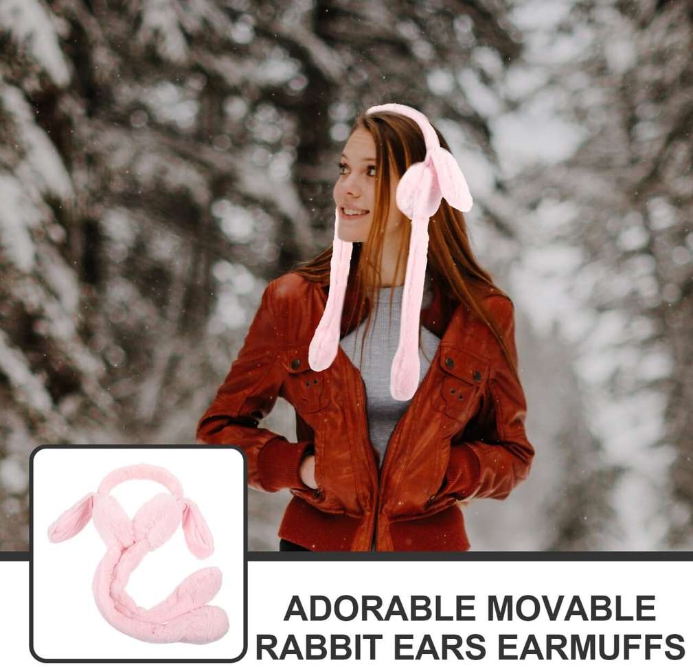 Multicolor Bunny Ear Moving Earmuff