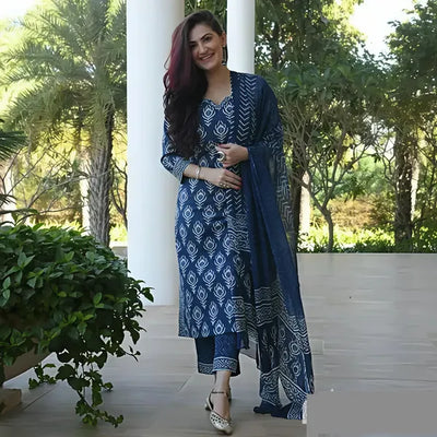 Navy_Blue_Cotton_Kurta_Set_with_Dupatta_for_Women